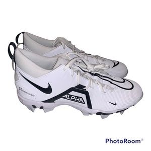 Nike Men's Alpha Menace 3 Shark Football Cleats CV0582-100 White/Black Size 10.5
